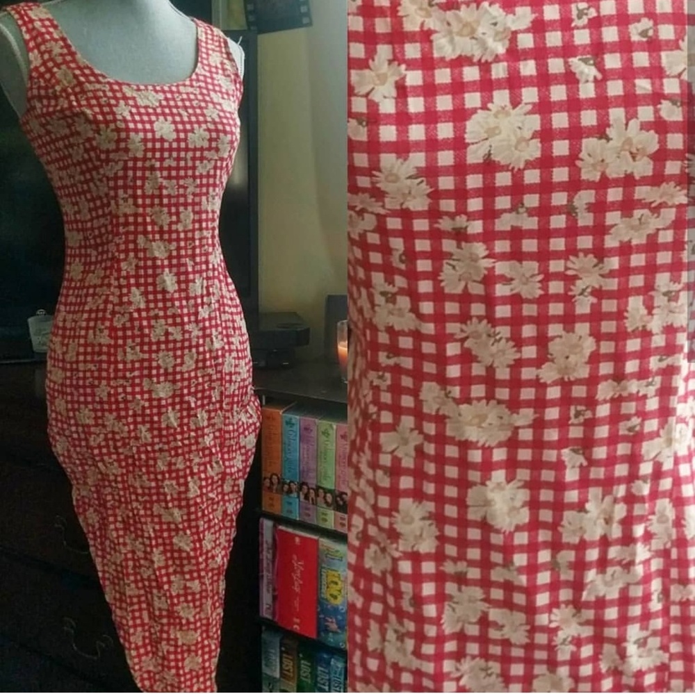 Vintage 90s Daisy Picnic Dress